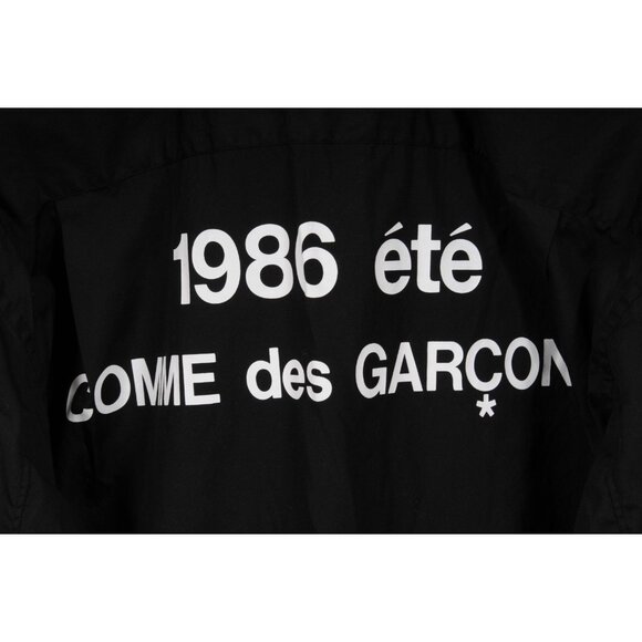 Comme Des Garcons CDG Mens 1986 ete Staff Button Down Shirt XL Black Cotton - Picture 2 of 8
